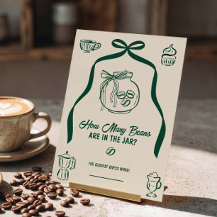 Wie viele Kaffeebohnen Baby Shower-Spiel Einladung