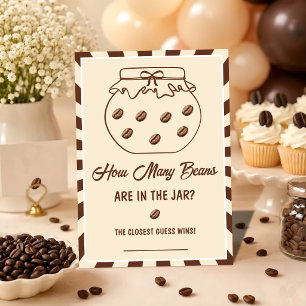 Wie viele Kaffeebohnen Baby Shower Spielkarte Einladung