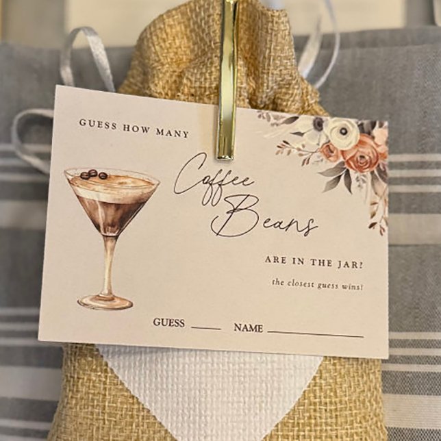 Wie viele Kaffeebohnen Espresso Martini Dusche Begleitkarte (Von Creator hochgeladen)