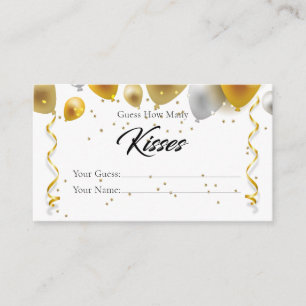 Wie viele Kisses Bridal Game Begleitkarte