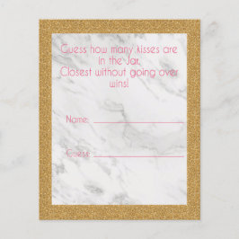 Wie viele Kisses Marble Gold Brautparty Game