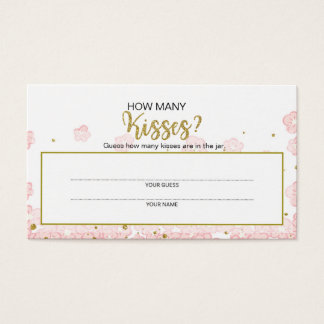 Wie viele Kisses Pink Gold Glitzer Floral
