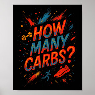 Wie viele Kohlenstoff_ - Funny Diabetic Spaß Poster