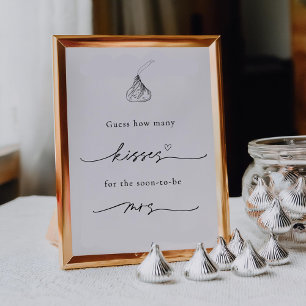 Wie viele Küsse für den Bald zu Frau Sign Poster