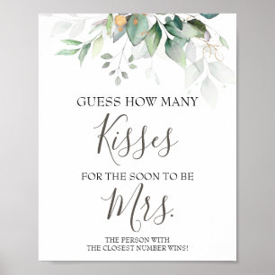 Wie viele Küsse für die baldige Mrs. Dusche Spiel Poster