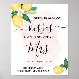 Wie viele Küsse für die baldige Mrs Pink Shower Poster
