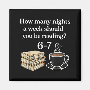 Wie viele Nächte 6 7 Meme Lustig Lesende Buchliebh Magnet