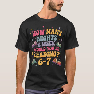 Wie viele Nächte lesen 67 Meme Six Seven Lehrer T-Shirt
