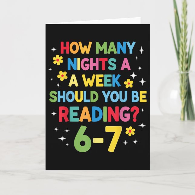 Wie viele Nächte pro Woche sollten Sie 6-7 B lesen Karte (Vorderseite)