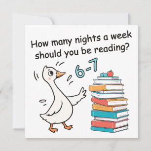 Wie viele Nächte pro Woche sollten Sie lesen 6-7 Einladung
