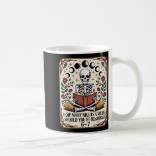 Wie viele Nächte Reading Meme 6 7 Lustiger Bücherl Kaffeetasse