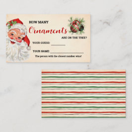 Wie viele Ornamente Weihnachtsspielkarte Platzkarte