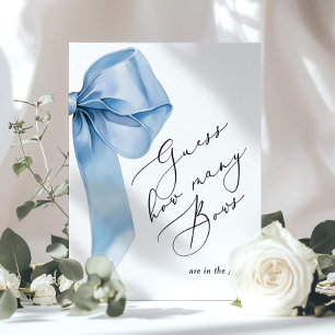 Wie viele Schleifen sind im Glas blaue Babyparty Poster