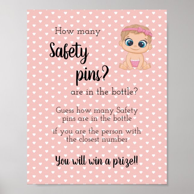 Wie viele Sicherheits-Buttone Baby Girl Poster (Vorne)