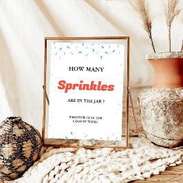 Wie viele SPrinkler im Jar Baby Shower Game Poster