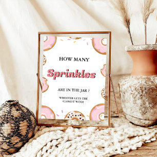 Wie viele SPrinkler im Jar Baby Shower Game Poster