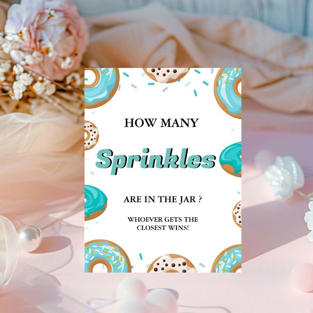 Wie viele SPrinkler im Jar Baby Shower Game Sockelschild (Von Creator hochgeladen)