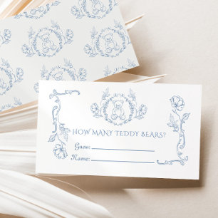 Wie viele Teddy-Bären Vintager Rahmen Begleitkarte