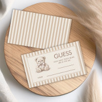 Wie viele Teddybären braune Streifen Baby Shower S