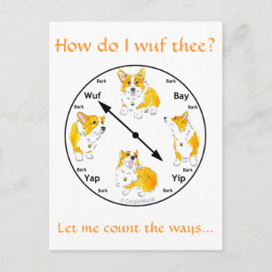 Wie wär ich dich? Corgi Postcard Postkarte