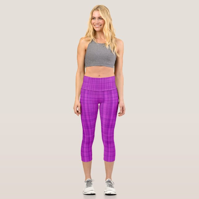 Wie wäre es mit "Blush Radiation: High Waist Pink  Capri Leggings (Vorderseite)