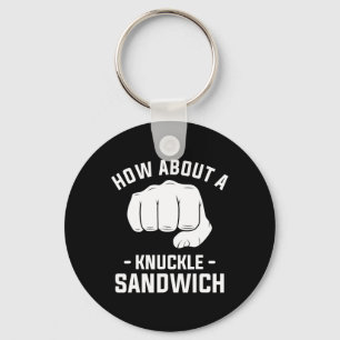 Wie wäre es mit einem Knuckle Sandwich Boxing Boxe Schlüsselanhänger