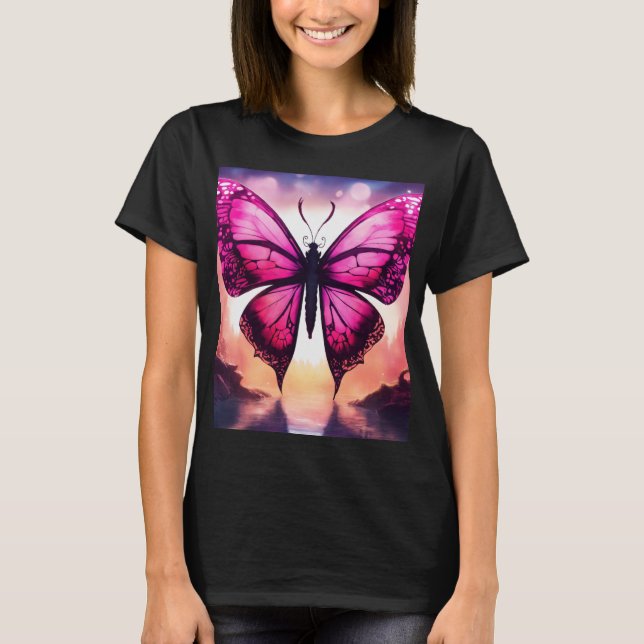 Wie wäre es mit "Flügelweich: Der Schmetterling In T-Shirt (Vorderseite)