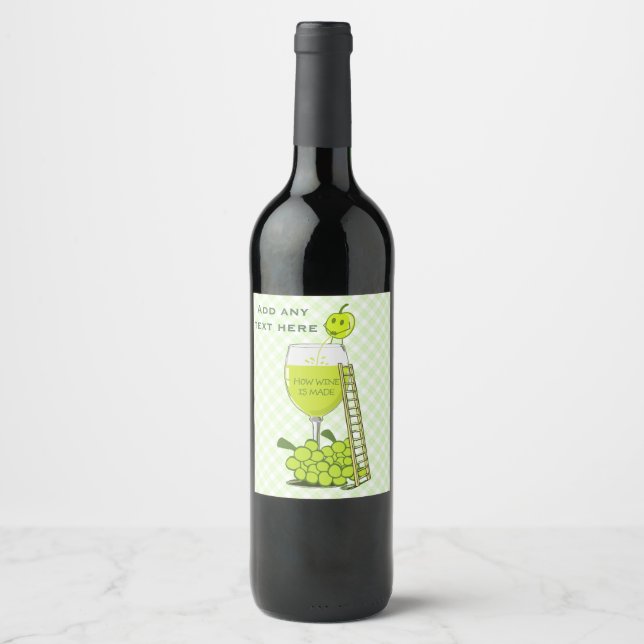 Wie Wein zu Text hinzugefügt wird Weinetikett (Vorderseite)