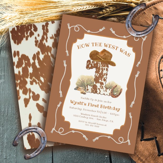 Wie westlich war One Cowboy Birthday Party Einladung (Von Creator hochgeladen)