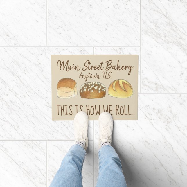 Wie wir Brötchen Brötchen Bäckerei Restaurant Fein Fußmatte (Indoor)
