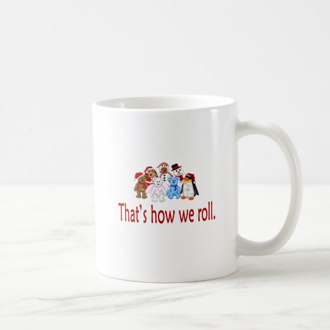 Wie wir Weihnachtsgruppe rollen Kaffeetasse (Rechts)