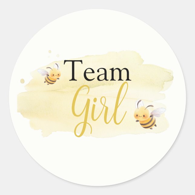 Wie wird das Baby Bee Team Boy Runder Aufkleber (Vorderseite)