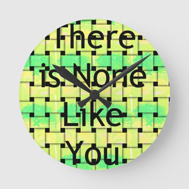 Wie You.png Runde Wanduhr (Vorderseite)