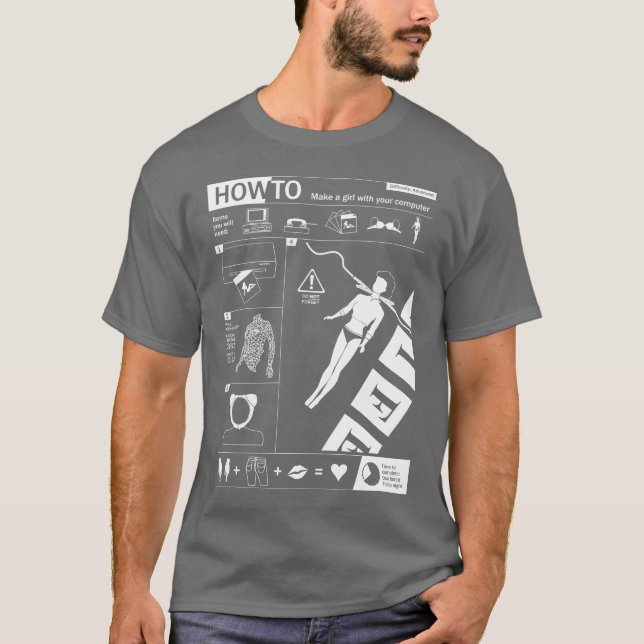 Wie zu: Machen Sie eine Frau mit Ihrem Computer T-Shirt (Vorderseite)