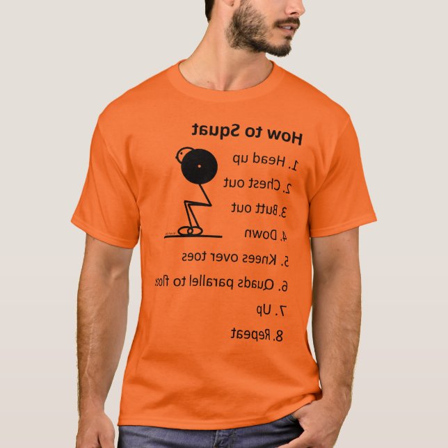 Wie zur Barbell-Hocke T-Shirt (Vorderseite)
