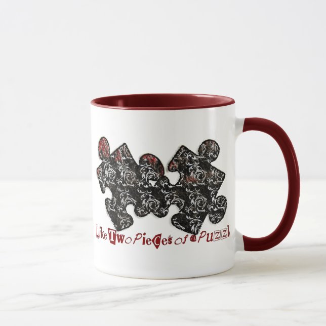 Wie zwei Puzzleteile Tasse (Rechts)
