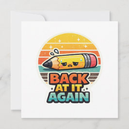 Wieder dabei lustiger Bleistift Schuldesign Dankeskarte