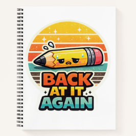 Wieder dabei lustiger Bleistift Schuldesign Notizbuch