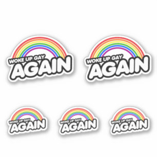 Wieder gay aufgewacht aufkleber