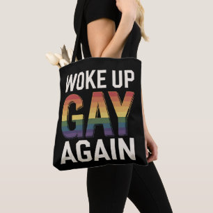 Wieder gay aufgewacht, lustig, LGBTQ Stolz Verbünd Tasche