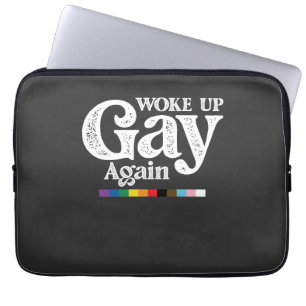 Wieder gay aufgewacht. Unterstütze LGBT Stolz Laptopschutzhülle