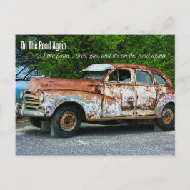 Wieder unterwegs. postkarte