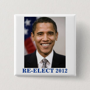 WIEDER WAHL OBAMA 2012 BUTTON