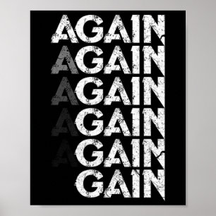 Wieder zu gewinnen Lustiger Bodybuilding-Gym-Worko Poster