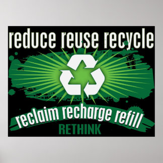Wiederansiedlung, Umladung und Recycle Poster