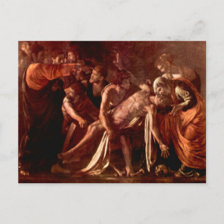 Wiederauferstehung von Lazarus durch Caravaggio Postkarte