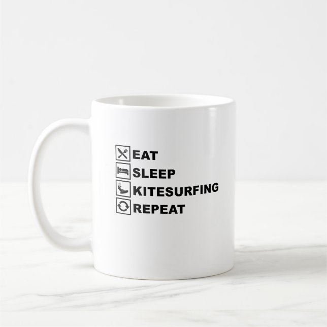 WIEDERAUFFÜLLUNG VON SLEEP KITESURF KAFFEETASSE (Links)
