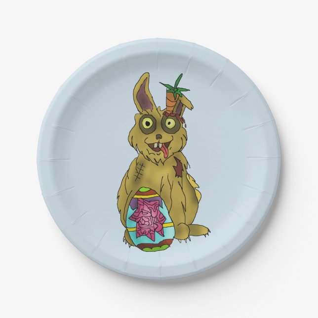 Wiederbelebung Bunny Custom Paper Tellers 7" Pappteller (Vorderseite)