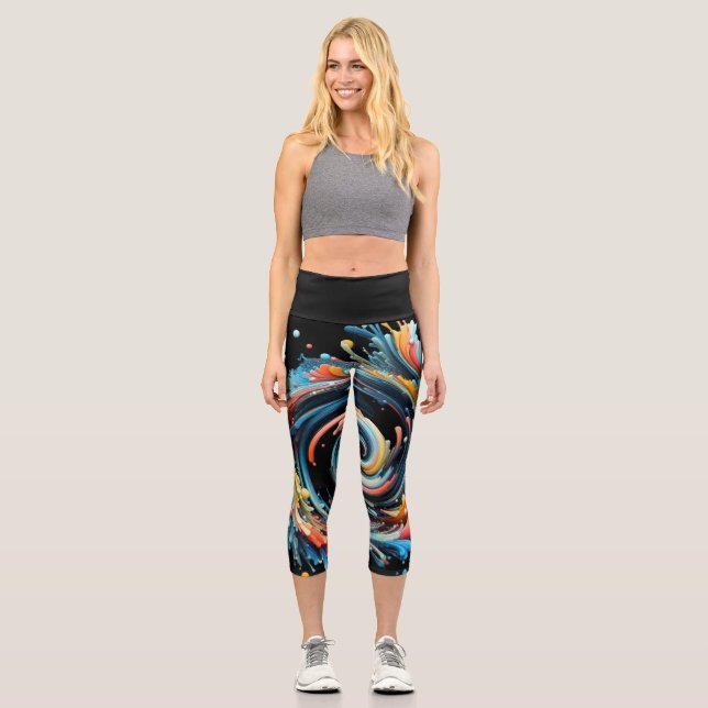 Wiederbelebung der 80er Jahre Capri Leggings (Vorderseite)