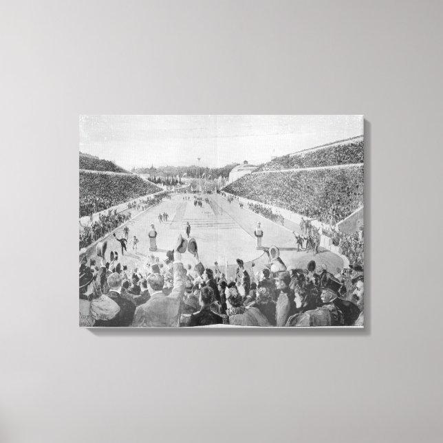 Wiederbelebung der Olympischen Spiele in Athen Leinwanddruck (Vorderseite)